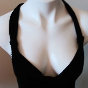 Guess xs black cris cross rhinestone stretchy